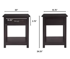 Baily Black Nightstand -Furniture Series Sales 810513516 4