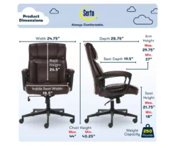Hannah Brown Bonded Leather Office Chair 33 Hannah Brown Bonded Leather Office Chair -Furniture Series Sales 810513551 A0 3