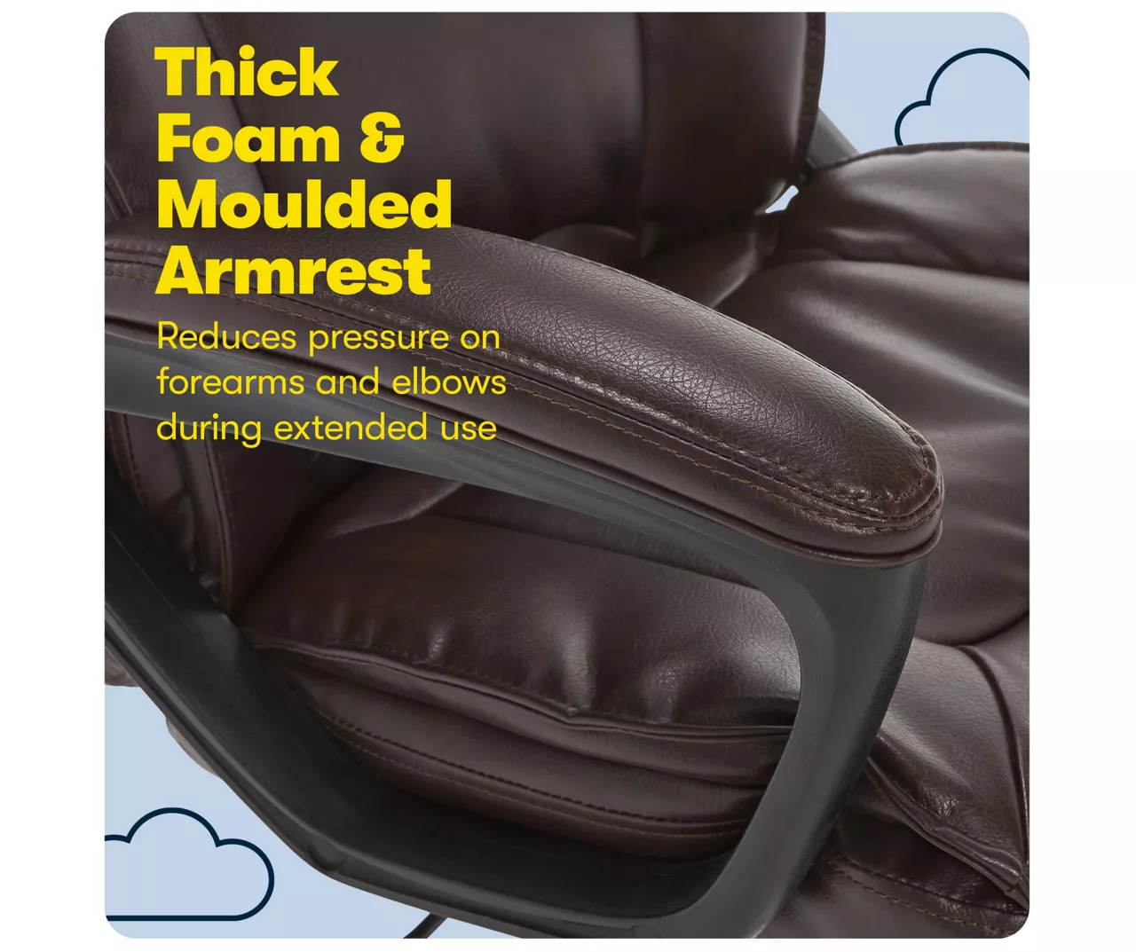 Hannah Brown Bonded Leather Office Chair 10 Hannah Brown Bonded Leather Office Chair - Image 8