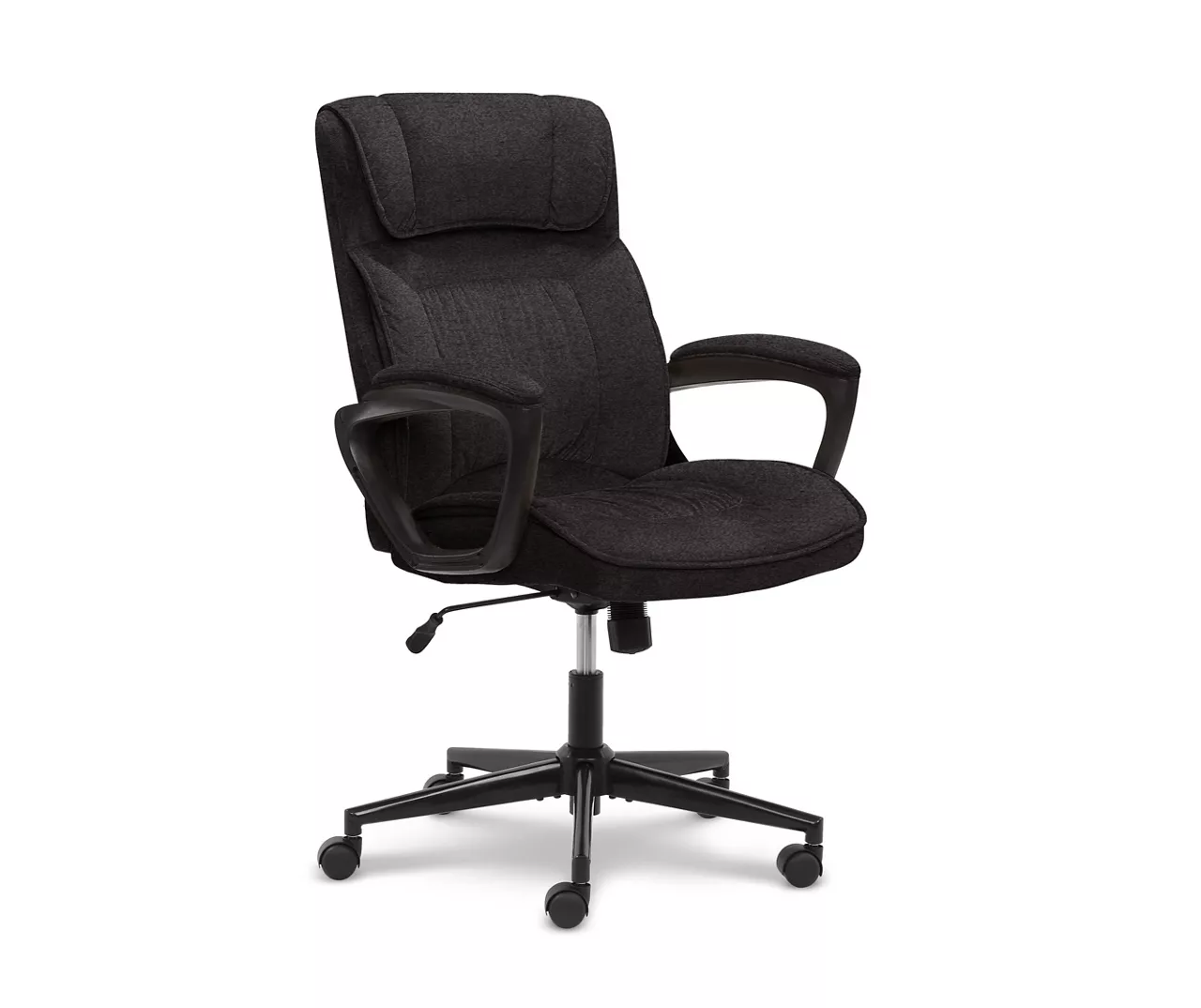 Hannah Charcoal Gray Microfiber Office Chair 4 Hannah Charcoal Gray Microfiber Office Chair - Image 2