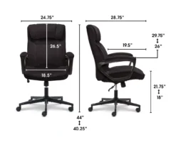 Hannah Charcoal Gray Microfiber Office Chair 40 Hannah Charcoal Gray Microfiber Office Chair -Furniture Series Sales 810513553 3