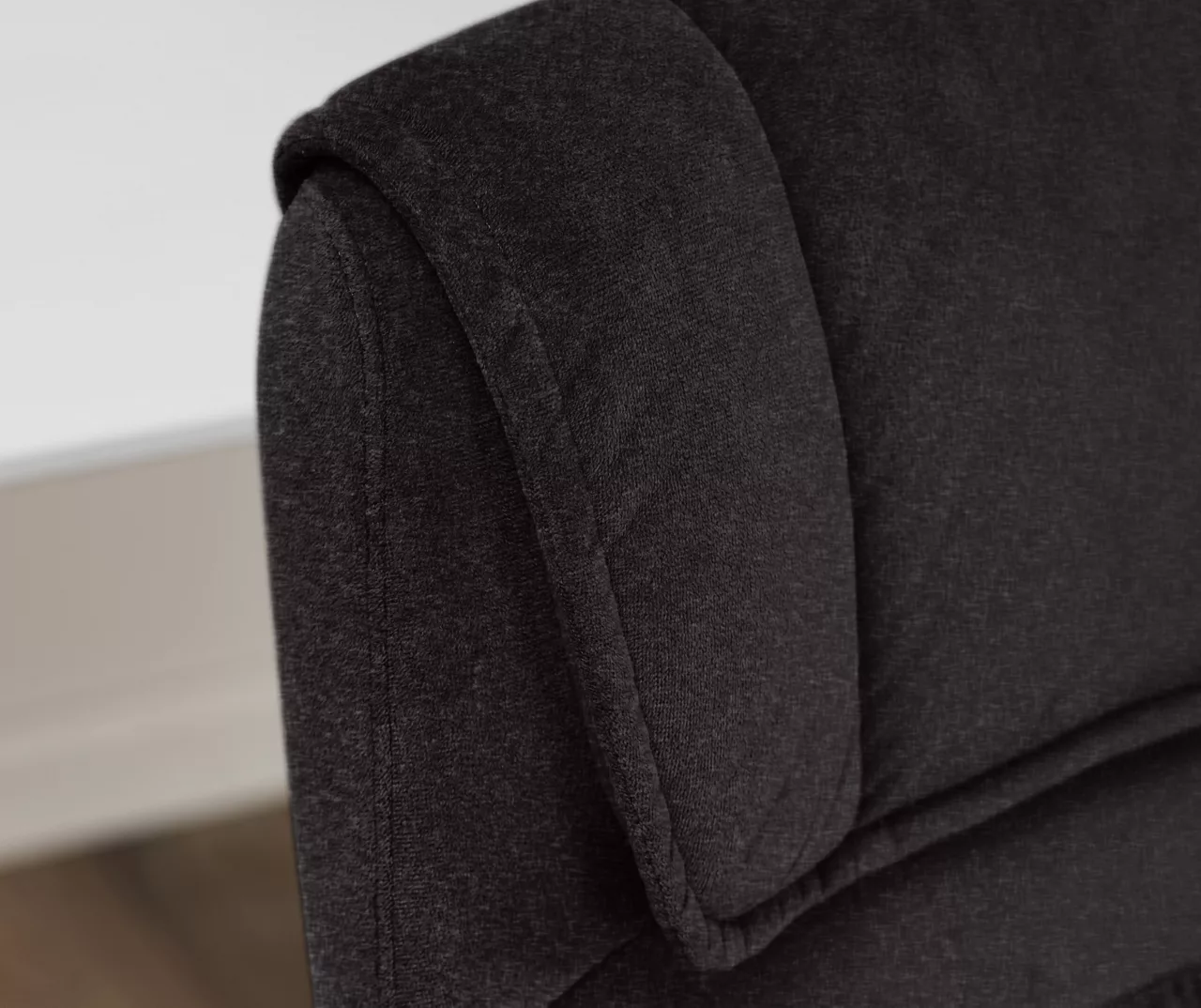 Hannah Charcoal Gray Microfiber Office Chair 6 Hannah Charcoal Gray Microfiber Office Chair - Image 4