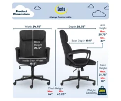 Hannah Charcoal Gray Microfiber Office Chair 33 Hannah Charcoal Gray Microfiber Office Chair -Furniture Series Sales 810513553 A0 3