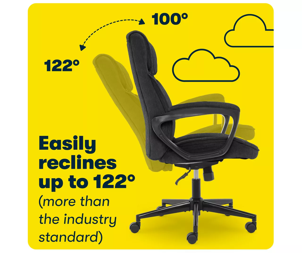 Hannah Charcoal Gray Microfiber Office Chair 9 Hannah Charcoal Gray Microfiber Office Chair - Image 7