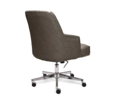 Leighton Gray Memory Foam Bonded Leather Office Chair -Furniture Series Sales 810513560 13