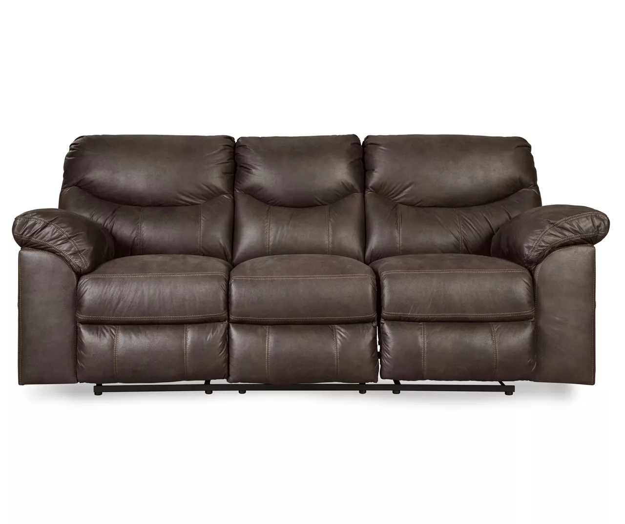 Boxberg Teak Faux Leather Reclining Sofa 3 Boxberg Teak Faux Leather Reclining Sofa