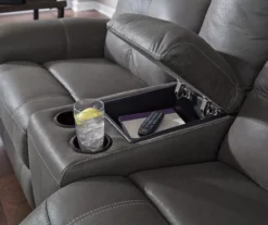 Jesolo Gray Reclining Console Loveseat -Furniture Series Sales 810519670 3