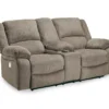 Draycoll Pewter Power Reclining Console Loveseat -Furniture Series Sales 810519715