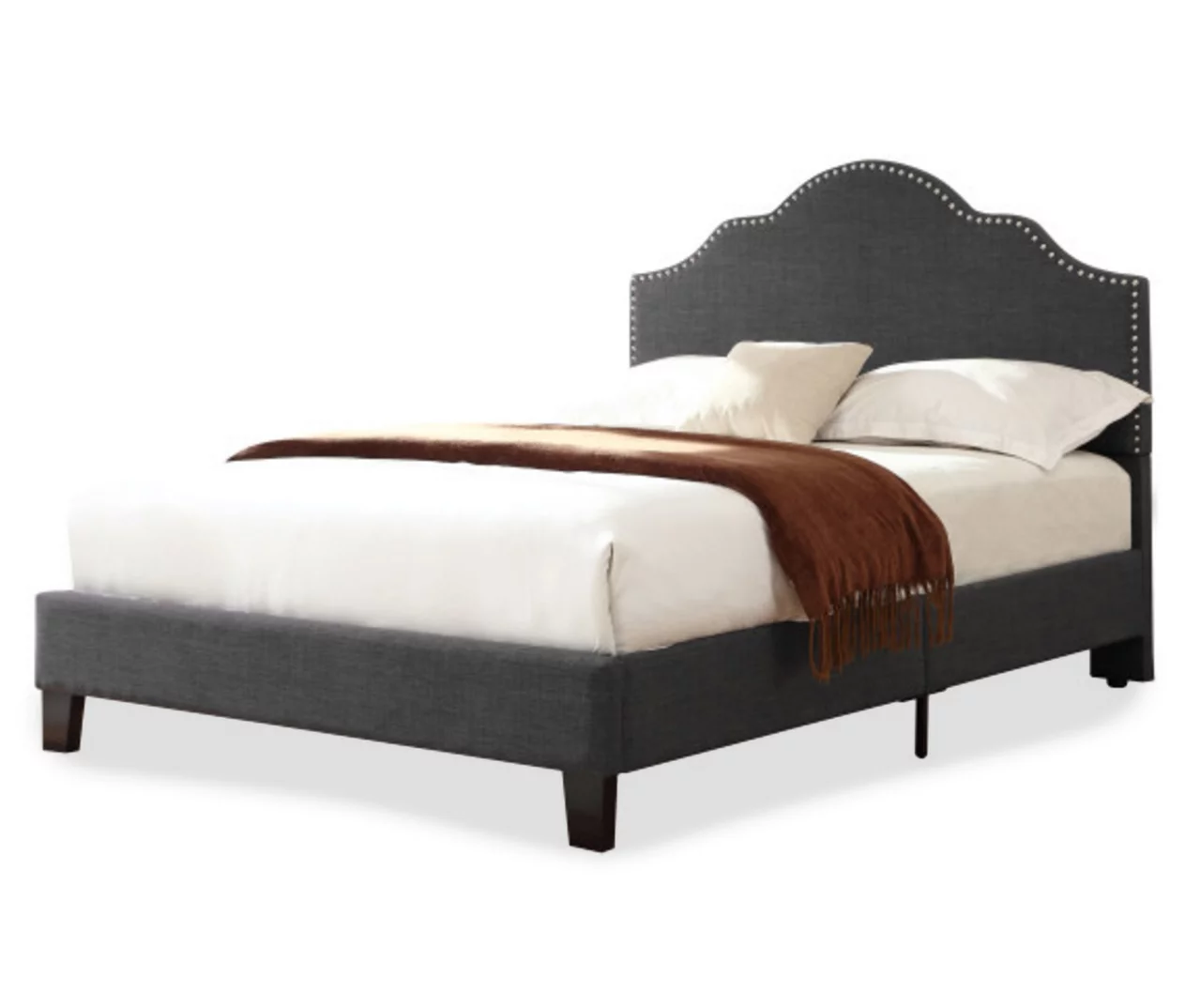 Lombard Charcoal Gray Full Upholstered Bed 5 Lombard Charcoal Gray Full Upholstered Bed - Image 3