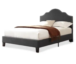 Lombard Charcoal Gray California King Upholstered Bed -Furniture Series Sales 810519986 2