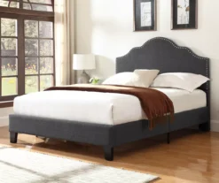 Lombard Charcoal Gray California King Upholstered Bed -Furniture Series Sales 810519986 7
