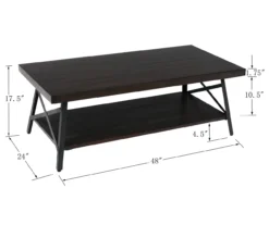 Pomona Espresso Brown Coffee Table 15 Pomona Espresso Brown Coffee Table -Furniture Series Sales 810520050 3