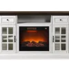 60" Brown & White Glass Door Fireplace Console 2 60" Brown & White Glass Door Fireplace Console -Furniture Series Sales 810521149 1