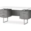 60" Concrete Gray & White Floating Desk 2 60" Concrete Gray & White Floating Desk -Furniture Series Sales 810527330 2