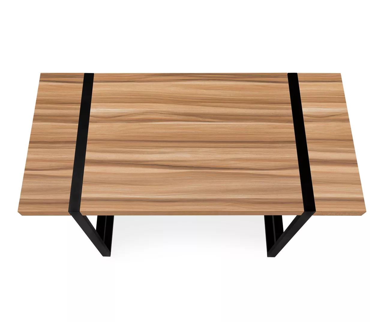 Brown Wood Look Thick Panel Computer Desk 7 Brown Wood Look Thick Panel Computer Desk - Image 5