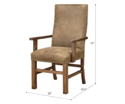 Rustic Pine & Dixie Almond Upholstered Dining Chairs, 2-Pack -Furniture Series Sales 810535744 2
