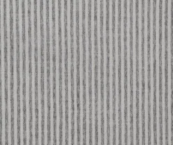 Pebble Gray Striped Upholstered Round Ottoman -Furniture Series Sales 810535758 3