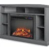 Flaxton Graphite Gray Electric Corner Fireplace Console 2 Flaxton Graphite Gray Electric Corner Fireplace Console -Furniture Series Sales 810538183 3