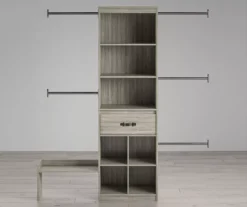 Nova Grow With Me Gray Oak Adjustable Closet Organizer -Furniture Series Sales 810538199 3