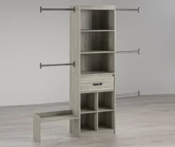 Nova Grow With Me Gray Oak Adjustable Closet Organizer -Furniture Series Sales 810538199 4