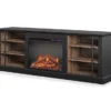 70" Fowler Black Electric Fireplace Console 1 70" Fowler Black Electric Fireplace Console -Furniture Series Sales 810538243 3