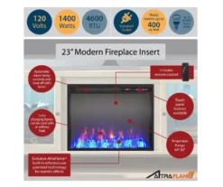 70" Intrepid Light Walnut Deluxe Electric Fireplace Console -Furniture Series Sales 810538245 4