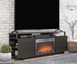 65" Himmel Espresso Electric Fireplace Console -Furniture Series Sales 810538249 2