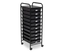 Black Metal 10-Drawer Rolling Storage Cart -Furniture Series Sales 810539916 3