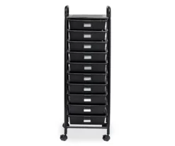 Black Metal 10-Drawer Rolling Storage Cart -Furniture Series Sales 810539916 4