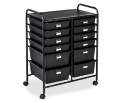 Black Metal 12-Drawer Rolling Storage Cart -Furniture Series Sales 810539917 3