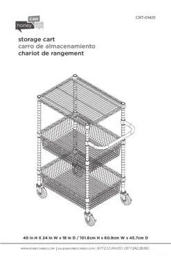 Chrome 3-Shelf Storage Cart -Furniture Series Sales 810539919 6