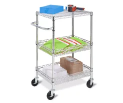 Chrome 3-Shelf Storage Cart -Furniture Series Sales 810539919 7