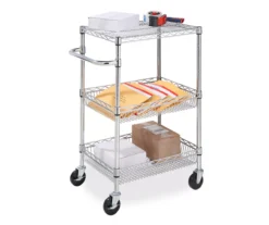 Chrome 3-Shelf Storage Cart -Furniture Series Sales 810539919 8