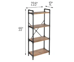 Black Industrial 4-Tier Bookshelf 11 Black Industrial 4-Tier Bookshelf -Furniture Series Sales 810539935 5