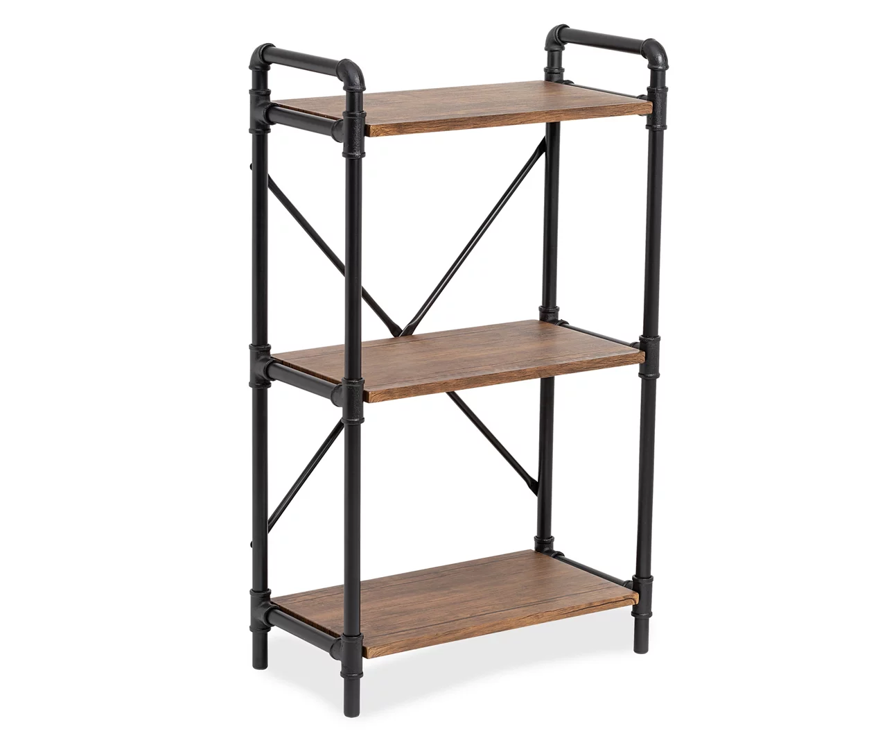 Black Industrial 3-Tier Bookshelf 5 Black Industrial 3-Tier Bookshelf - Image 3