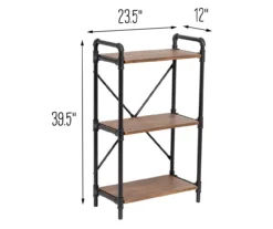 Black Industrial 3-Tier Bookshelf 11 Black Industrial 3-Tier Bookshelf -Furniture Series Sales 810539936 5