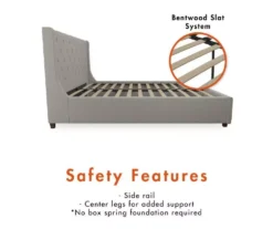 CosmoLiving Mercer Wingback Linen Bed -Furniture Series Sales 810540991 6