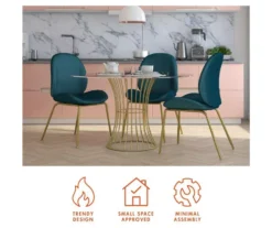 CosmoLiving Astor Velvet Dining Chair -Furniture Series Sales 810540999 5