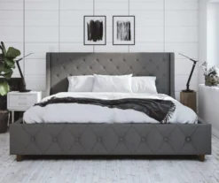 CosmoLiving Mercer Wingback Linen Bed -Furniture Series Sales 810541030 2