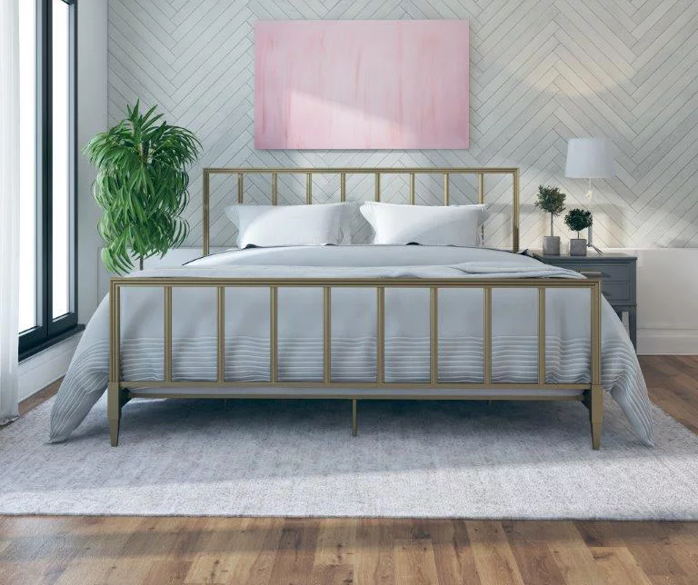 CosmoLiving Blair Brass Metal King Bed 5 CosmoLiving Blair Brass Metal King Bed - Image 3