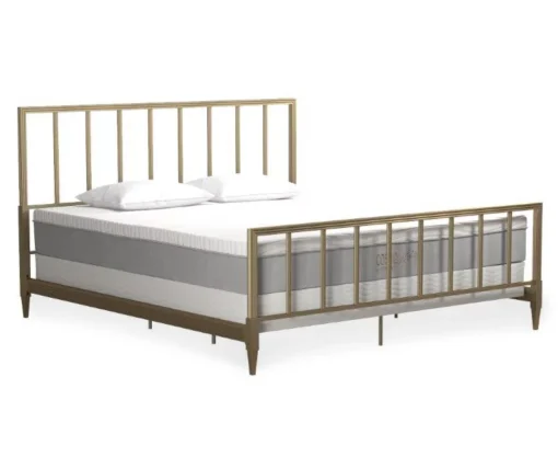 CosmoLiving Blair Brass Metal King Bed -Furniture Series Sales 810541048 3