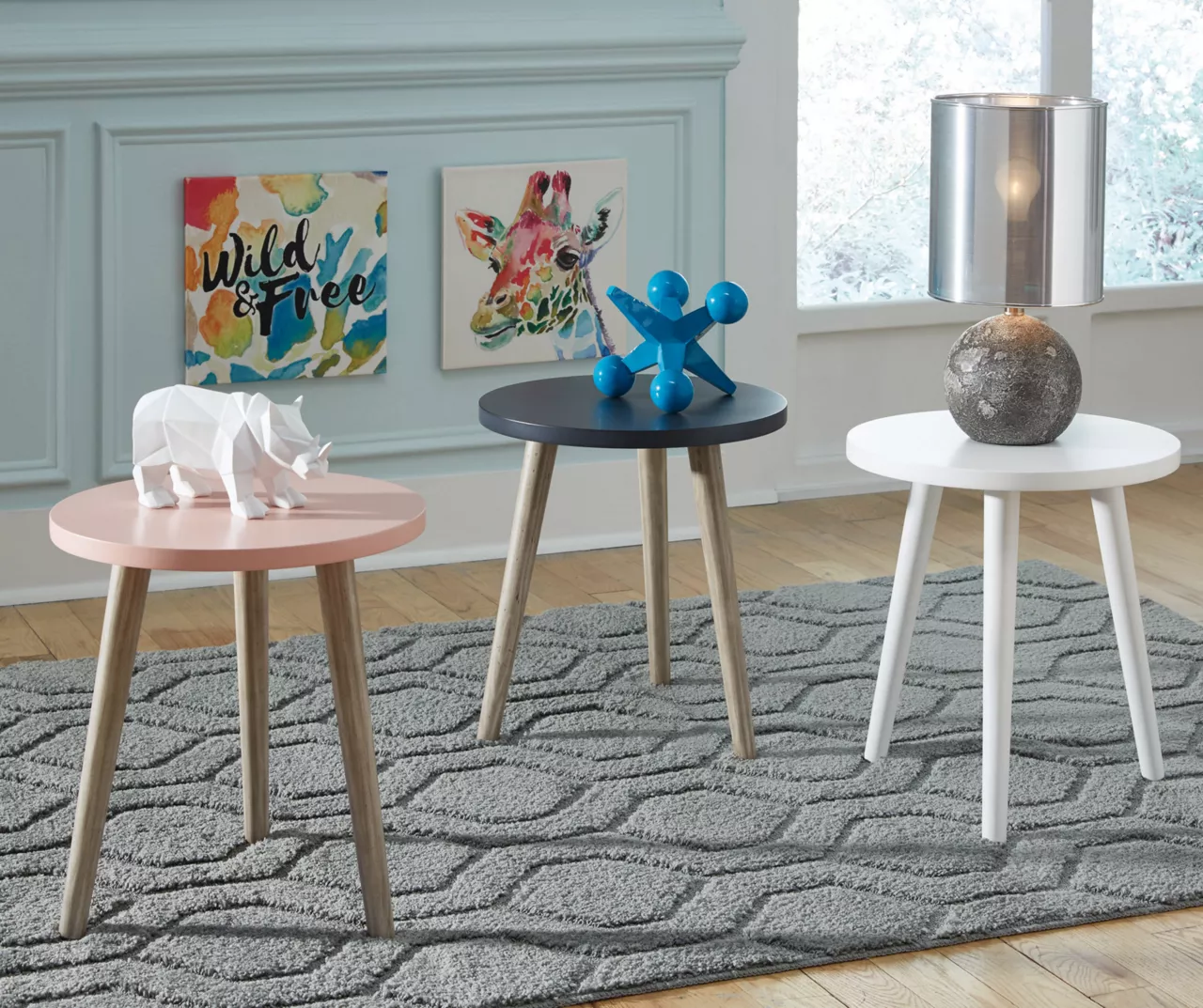 Fullersen Dark Blue Accent Table 6 Fullersen Dark Blue Accent Table - Image 4