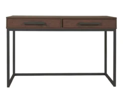 Horatio Brown & Gunmetal Wood Desk 14 Horatio Brown & Gunmetal Wood Desk -Furniture Series Sales 810542288 4
