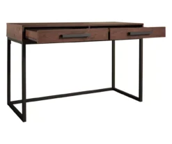 Horatio Brown & Gunmetal Wood Desk 15 Horatio Brown & Gunmetal Wood Desk -Furniture Series Sales 810542288 5