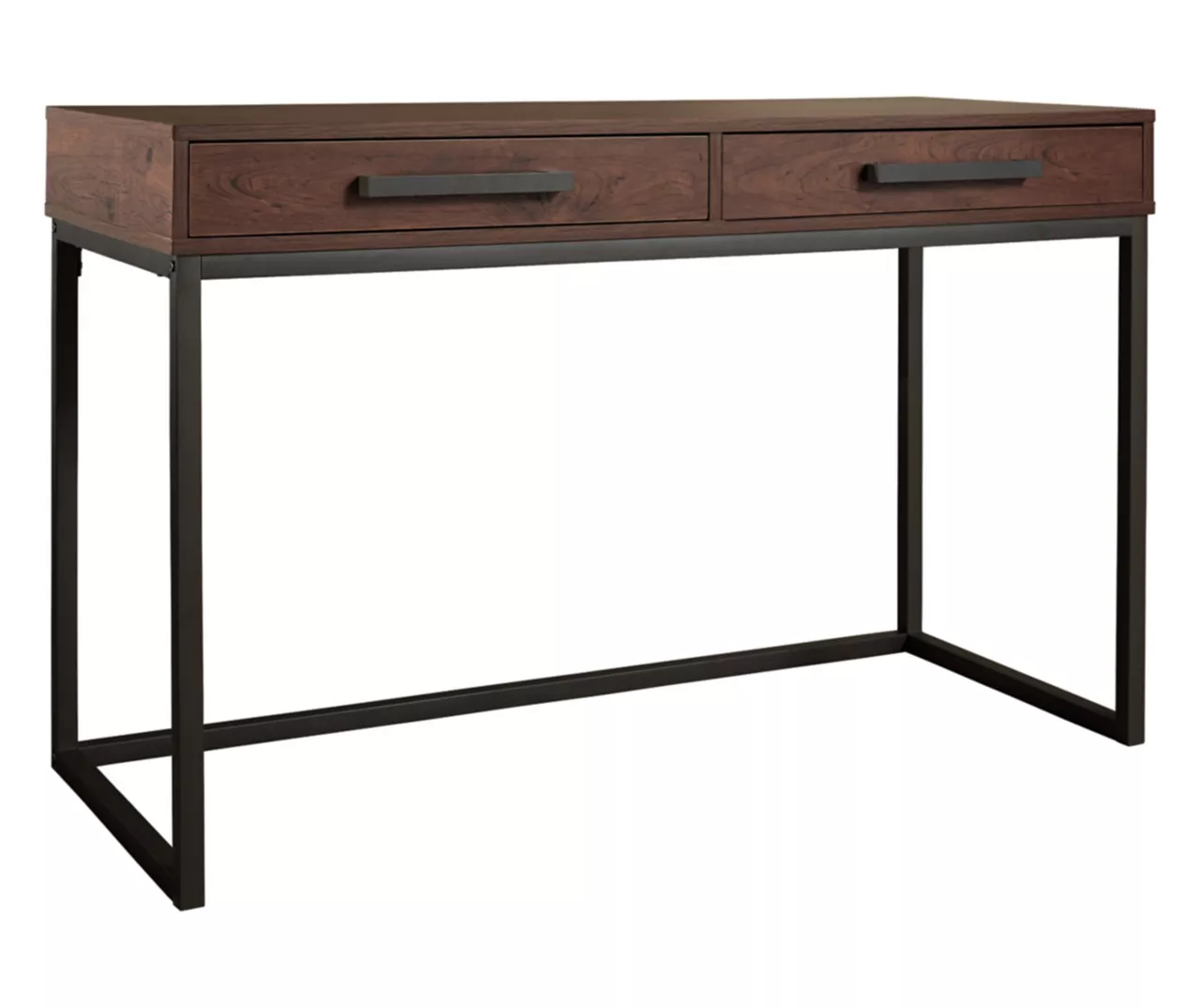 Horatio Brown & Gunmetal Wood Desk 3 Horatio Brown & Gunmetal Wood Desk
