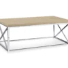 Natural & Chrome Metal Coffee Table -Furniture Series Sales 810542482 2