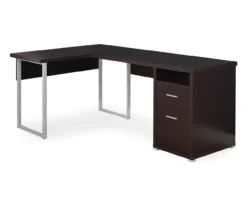 Monarch Metal 2-Drawer L-Shaped Computer Desk -Furniture Series Sales 810542511 2