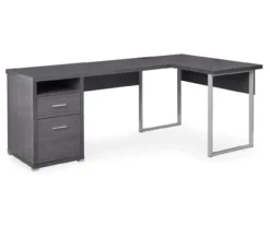 Monarch Metal 2-Drawer L-Shaped Computer Desk