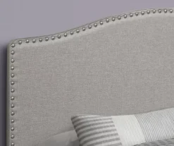 Monarch Linen Nailhead Trim Headboard -Furniture Series Sales 810542519 3