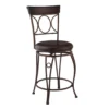 Memphis Black Metal & Brown Faux Leather Circle Back Counter Stool 1 Memphis Black Metal & Brown Faux Leather Circle Back Counter Stool -Furniture Series Sales 810543053 A0 1